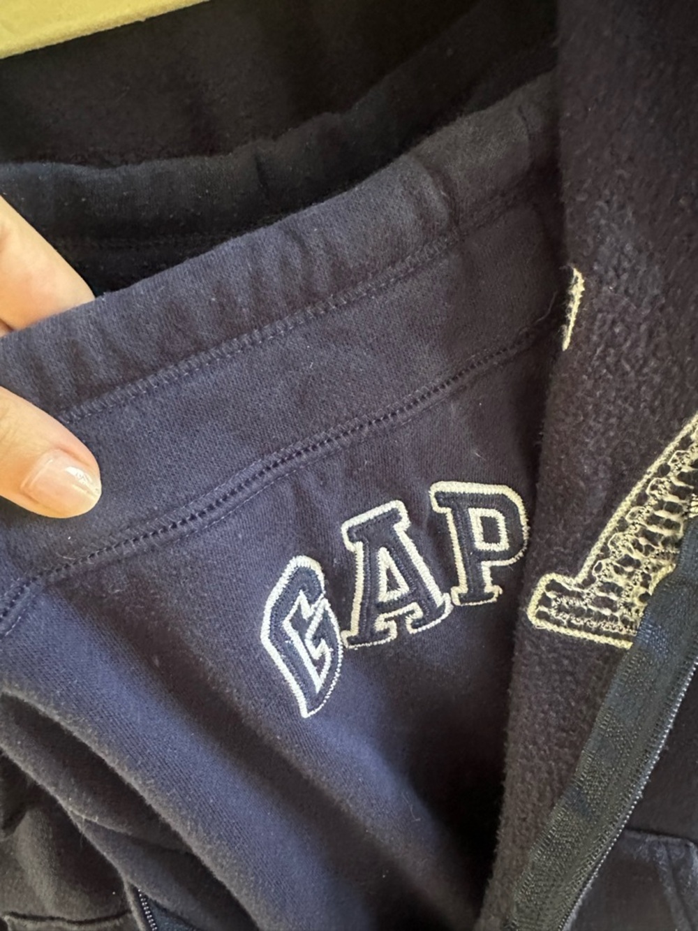 GAP Sweat Set Navy Blue Full-Zip Hoodie & Wide Sweat Pants - Picture 8 of 12